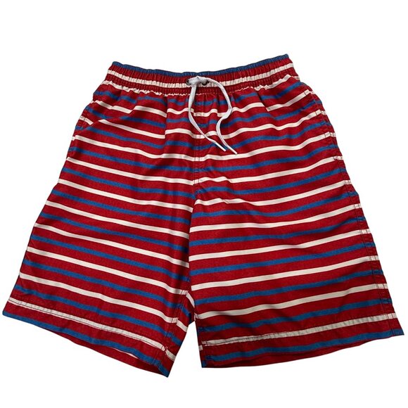 Hanna Andersson Other - Hanna Andersson Swim Trunks Red White Blue Stripe Boys 12